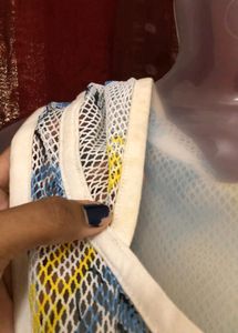 EXR white Net Mini Dress