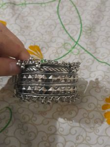 Silver Bangle Bracelet( For Navratri)