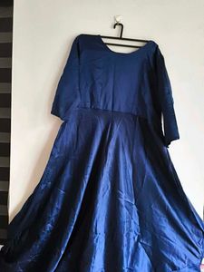 Navy Blue Plane Gown For Party