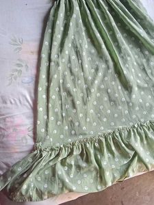 Olive Green Polka Dot Dress
