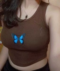 Butterfly Graphic Crop Top