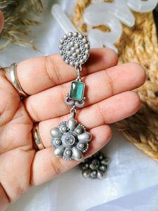 Silver Replica Stone Earrings