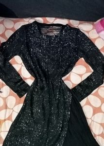 Black Shining Top Sweater
