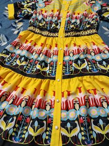VIBRANT PATTERNED MIDI DRESS