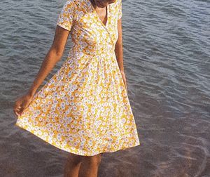 Floral Print Wrap Dress