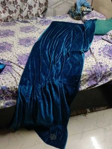 Teal Velvet dress materials