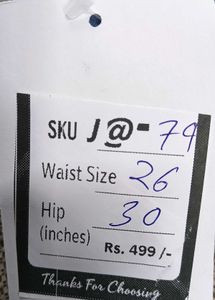 J@79 Size-26 (Sale) Latest Ladies high waist Jeans