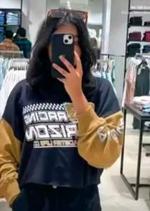 RACING Oversized Colorblock Sweatshirt