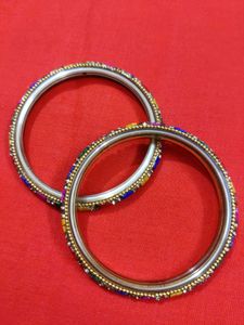 Colorful Beaded Bangles - Set of 2, 🆕✨