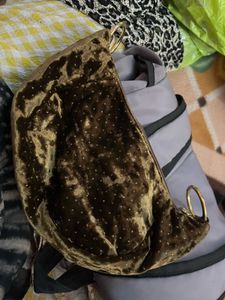 Brown Shoulder Bag And Velvet Both