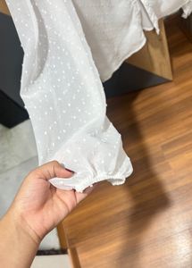 Elegant White Sheer Blouse