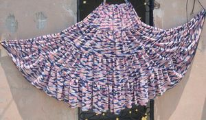 Full Flared Multicolored Maxi Skirt