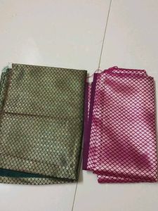 Blouse Fabric - Green & Purple