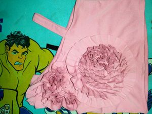 Crop Top With Cute  3 D Flower Design
