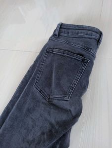 Dark Wash Split Hem Jeans