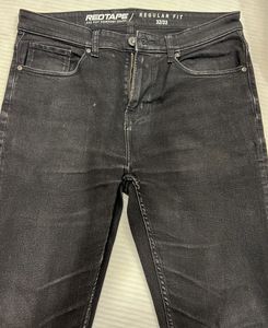 Redtape Black Regular Fit Jeans