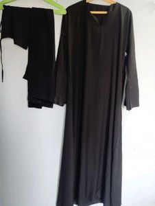 Navy Blue Abaya with Scarf And Nose Piece Combo Se
