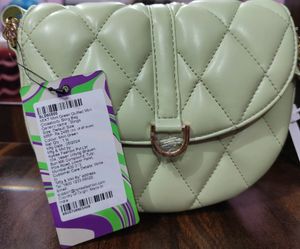 Mixt Mint Green Quilted Crossbody Sling Bag
