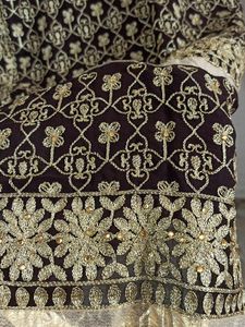 Brown Colour Embroidery Stone Work Dress