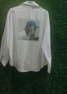 White Graphic Print Shirt women's