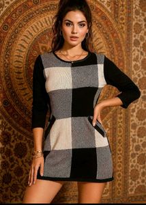 🎁Buy1 Get1 Free Checkered Women Dress C