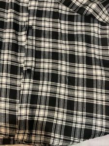 Black &amp; White Plaid Flannel
