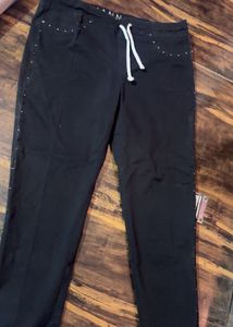 Black Embellished Pants