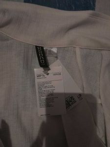 H&amp;M Ribbed Front Tie Top