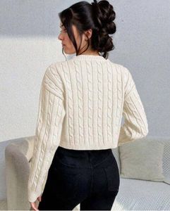 Cream Cable Knit Sweater