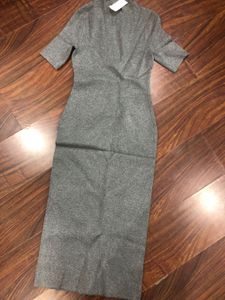 Abercrombie & Fitch Gray Midi Bodycon Dress