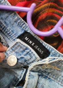 Minsshop Jeans Light Flared Blue