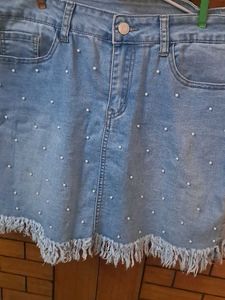 Combo  Of Top N DENIM Skirt  In Premium Imported F