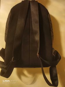 geometrical holographic luminous backpack
