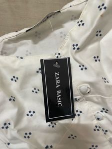 Zara Puff Sleeve Tie Up Top