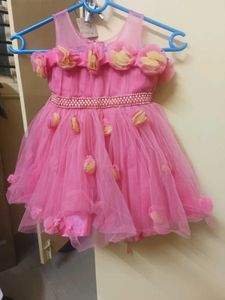 Pink Flower Girl Dress