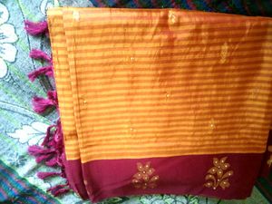 Double Colour Rashme Saree