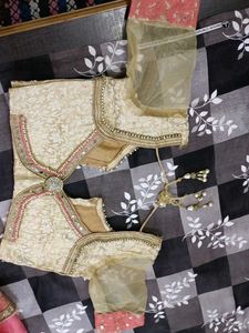 Price Drop 💧 Heavy Net Chiffon Saree + Blouse