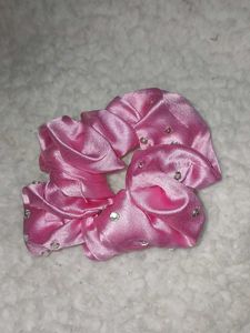 Embellished Satin Scrunchies