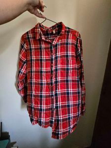 Red Plaid Flannel Shirt