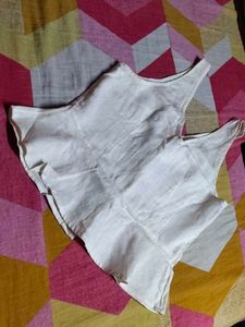 H&amp;M White Peplum Top