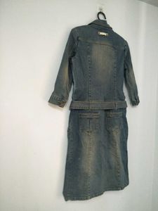 Y2K Denim Shirt Dress