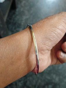 stainless steel coated bracelet with bead