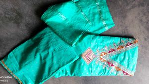 Lime Green Embellished Suit Piece