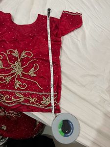 maroon wedding lehenga