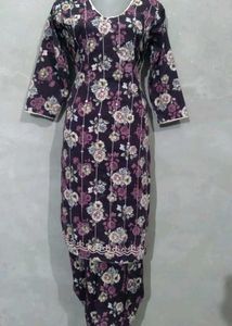 Purple Cotton Salwar Suit