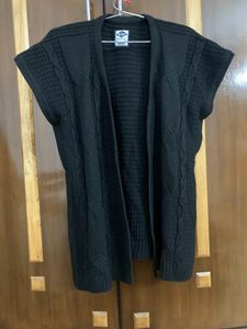 Front Side Open Half Sweater