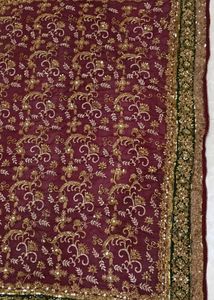 full bridal zari work saree with blouse