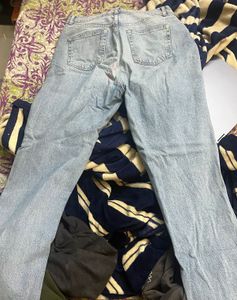 Lightly Washed Slightly Bootcut Denim Jeans