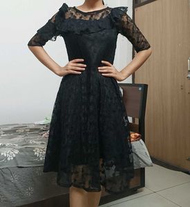 Black Net Dress