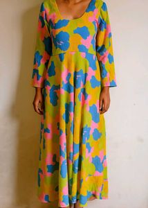 Colorful Patterned Maxi Dress